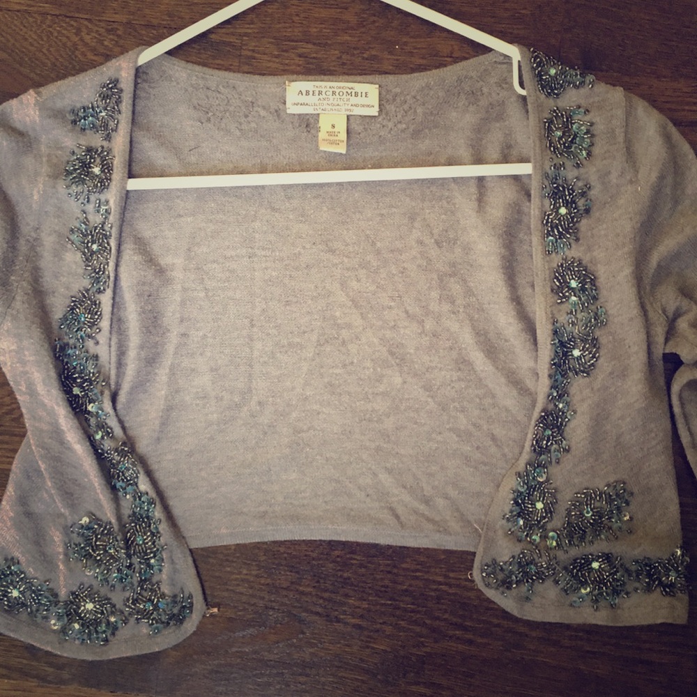Abercrombie Beaded 1/2 Sweater